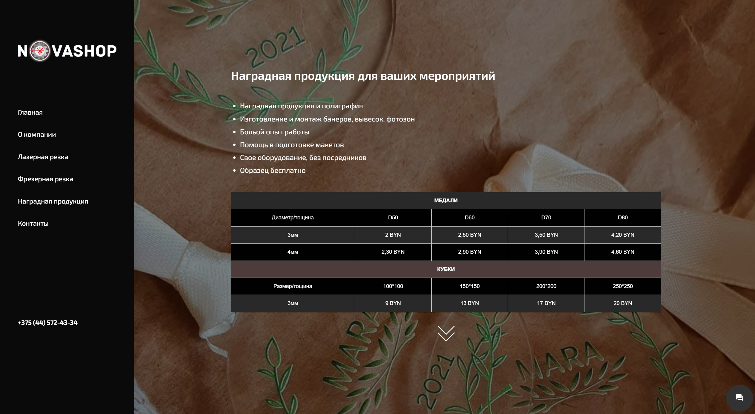 страница новашоп